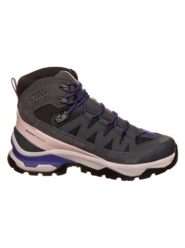 SALOMON Skórzane buty trekkingowe "Quest Echo Gore-Tex" w kolorze brązowo-różowym