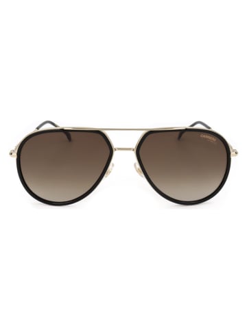Carrera Unisex-Sonnenbrille in Gold-Schwarz/ Hellbraun
