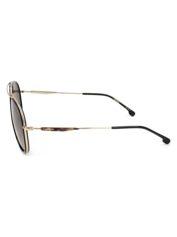 Carrera Unisex-Sonnenbrille in Gold-Schwarz/ Hellbraun