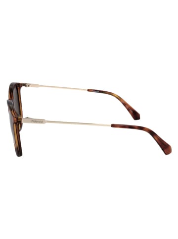 Polaroid Okulary przeciwsłoneczne unisex w kolorze jasnobrązowym