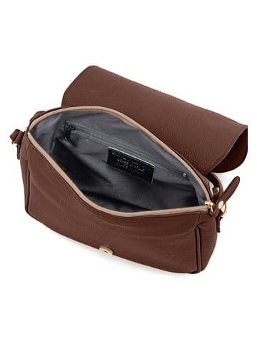 Anna Morellini Leren schoudertas "Monte Avella" bruin - (B)25 x (H)23 x (D)7 cm