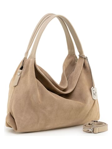 Anna Morellini Leren schoudertas "Ipria" beige - (B)37 x (H)29 x (D)13 cm