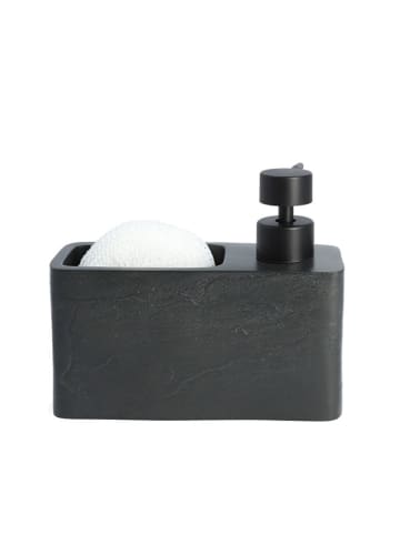 Homla Dozownik płynu do naczyń "Teana" w kolorze czarnym - 17 x 15 cm