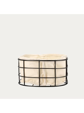 Homla Brotkorb "Duncan" in Schwarz/ Creme - (B)25 x (H)20 cm
