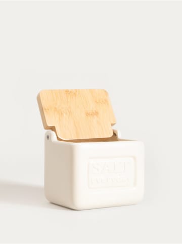 Homla Salzbehälter "Sylan" in Creme - (B)12 x (H)11 cm