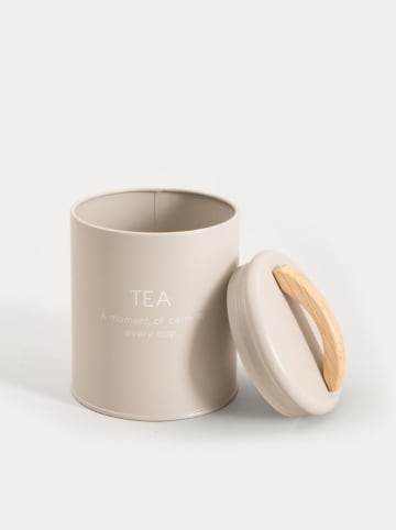 Homla Teebehälter "Flora" in Beige - (H)15 x Ø 11 cm