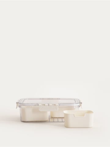 Homla Lunchbox "Gaspari" in Creme - (B)23,5 x (H)7 x (T)16,5 cm