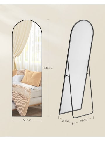 Songmics Lustro stojące w kolorze czarnym - 50 x 160 cm