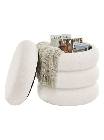Songmics Opbergkruk wit - (H)47 x Ø 43 cm