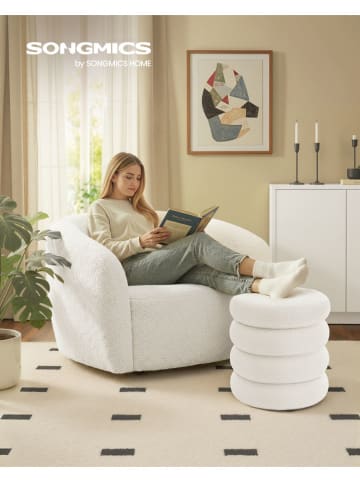 Songmics Opbergkruk wit - (H)47 x Ø 43 cm