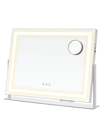 Songmics Lustro kosmetyczne w kolorze białym - 62,5 x 45,8 x 10 cm