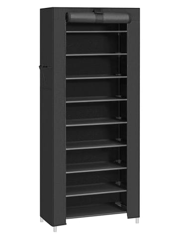 Songmics Szafka w kolorze czarnym na buty - 66 x 160 x 28 cm