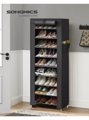 Songmics Szafka w kolorze czarnym na buty - 66 x 160 x 28 cm