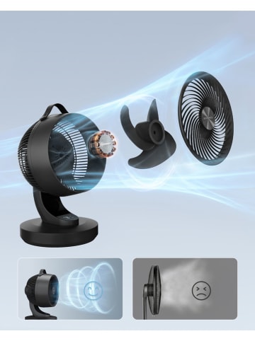 Songmics Ventilator zwart - (H)38,5 cm