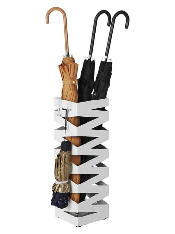 Songmics Stojak w kolorze białym na parasole - 15,5 x 49 x 15,5 cm
