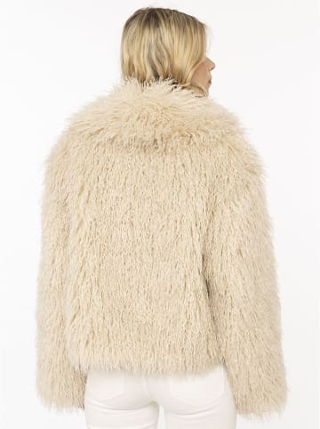 Zwillingsherz Kunstpelzjacke "Fluffy" in Beige
