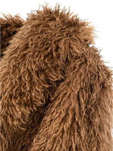 Zwillingsherz Kurtka "Fluffy" w kolorze jasnobrązowym ze sztucznego futerka