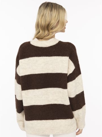 Zwillingsherz Sweter w kolorze beżowo-brązowym