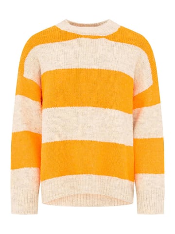 Zwillingsherz Pullover in Beige/ Orange