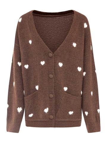 Zwillingsherz Cardigan in Braun