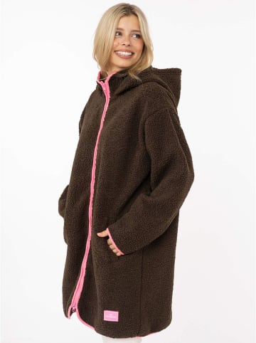 Zwillingsherz Fleecejacke in Braun