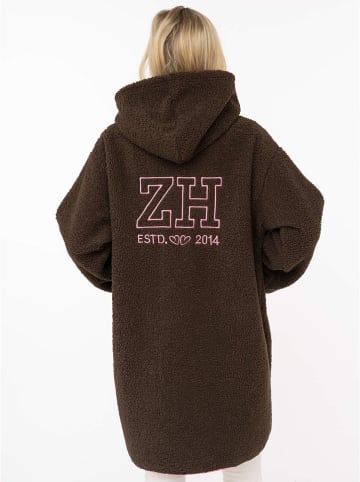Zwillingsherz Fleecejacke in Braun