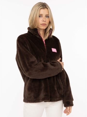 Zwillingsherz Fleece trui bruin