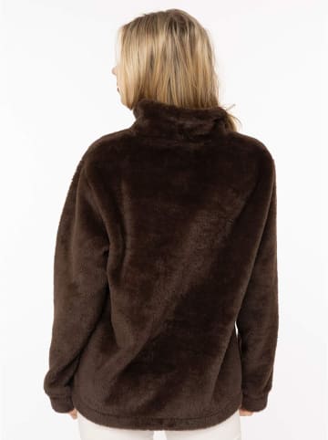 Zwillingsherz Fleece trui bruin