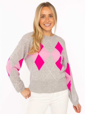 Zwillingsherz Kaschmir-Pullover in Grau