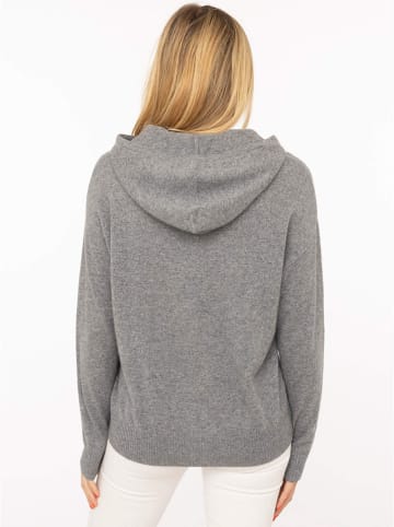 Zwillingsherz Sweter "Cozy" w kolorze szarym