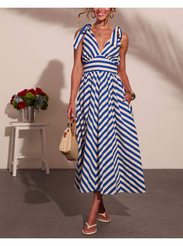 Milan Kiss Kleid in Blau/ Weiß