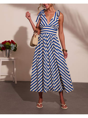 Milan Kiss Kleid in Blau/ Weiß