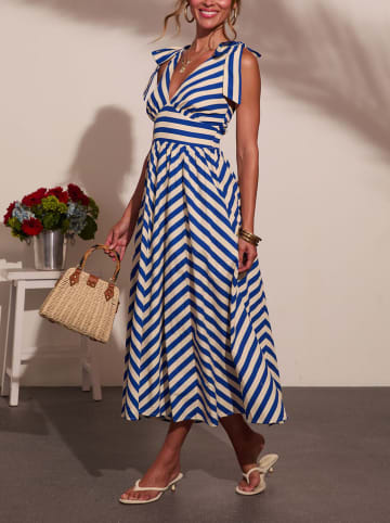 Milan Kiss Kleid in Dunkelblau/ Beige