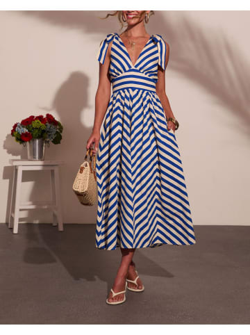 Milan Kiss Kleid in Blau/ Weiß