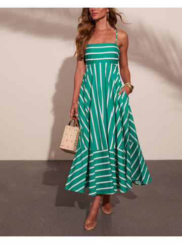 Milan Kiss Kleid in Grün/ Weiß