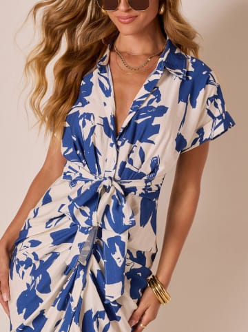Milan Kiss Jurk crème/blauw