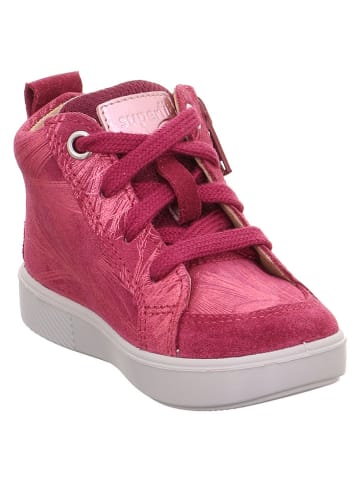 superfit Skórzane sneakersy w kolorze czerwonym