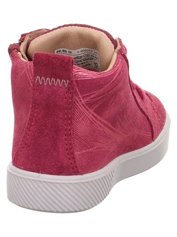 superfit Skórzane sneakersy w kolorze czerwonym