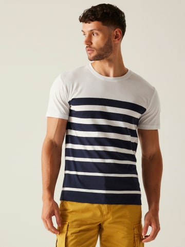 Regatta Shirt "Shorebay III" in Weiß/ Dunkelblau