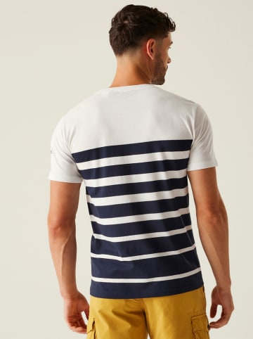 Regatta Shirt "Shorebay III" in Weiß/ Dunkelblau