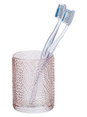 Wenko Tandenborstelhouder ''Vetro'' lichtroze - (H)10 x Ø 7,5 cm