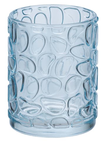 Wenko Zahnputzbecher ''Vetro'' in Blau - (H)10 x Ø 7,5 cm