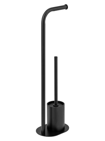 Wenko Zestaw WC "Levante" w kolorze czarnym - 23 x 63 x 17 cm