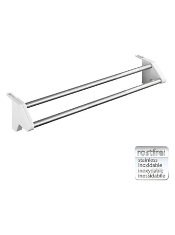 Wenko Wasdroogradiator ''Twin'' zilverkleurig - (B)60 x (H)13 x (D)11,5 cm