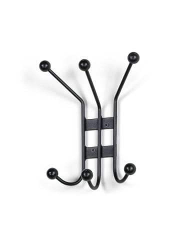 Spinder Design Wandgarderobe ''Barato 1'' in Schwarz - (B)16 x (H)22 x (T)10 cm