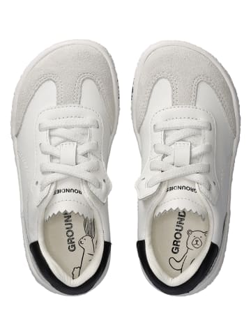Groundies Leder-Barfußschuhe "Panama" in Creme/ Schwarz