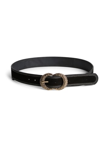 Pieces Leren riem "Simone" zwart