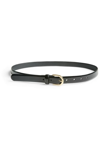 Pieces Leren riem "Cestina" zwart