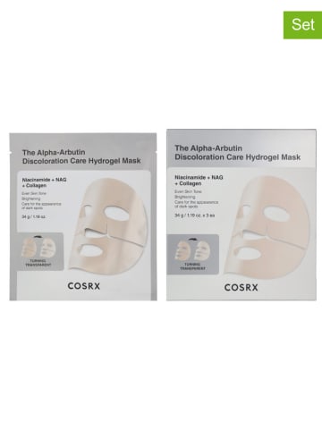 Cosrx 3er-Set: Hydrogel-Masken "The Alpha-Arbutin Discoloration Care", je 34 g