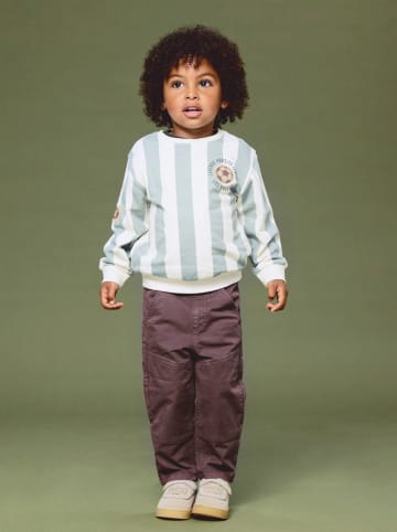 name it Sweatshirt "Lane" in Hellblau/ Weiß